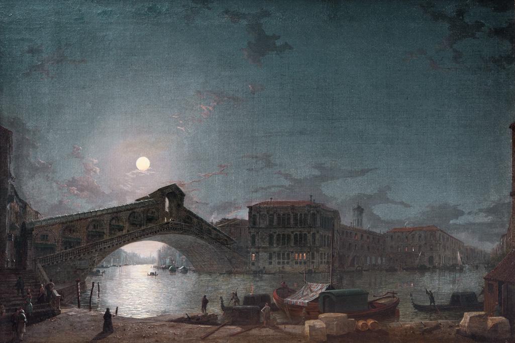 威尼斯夜景图有月亮（威尼斯夜景油画是谁的作品）